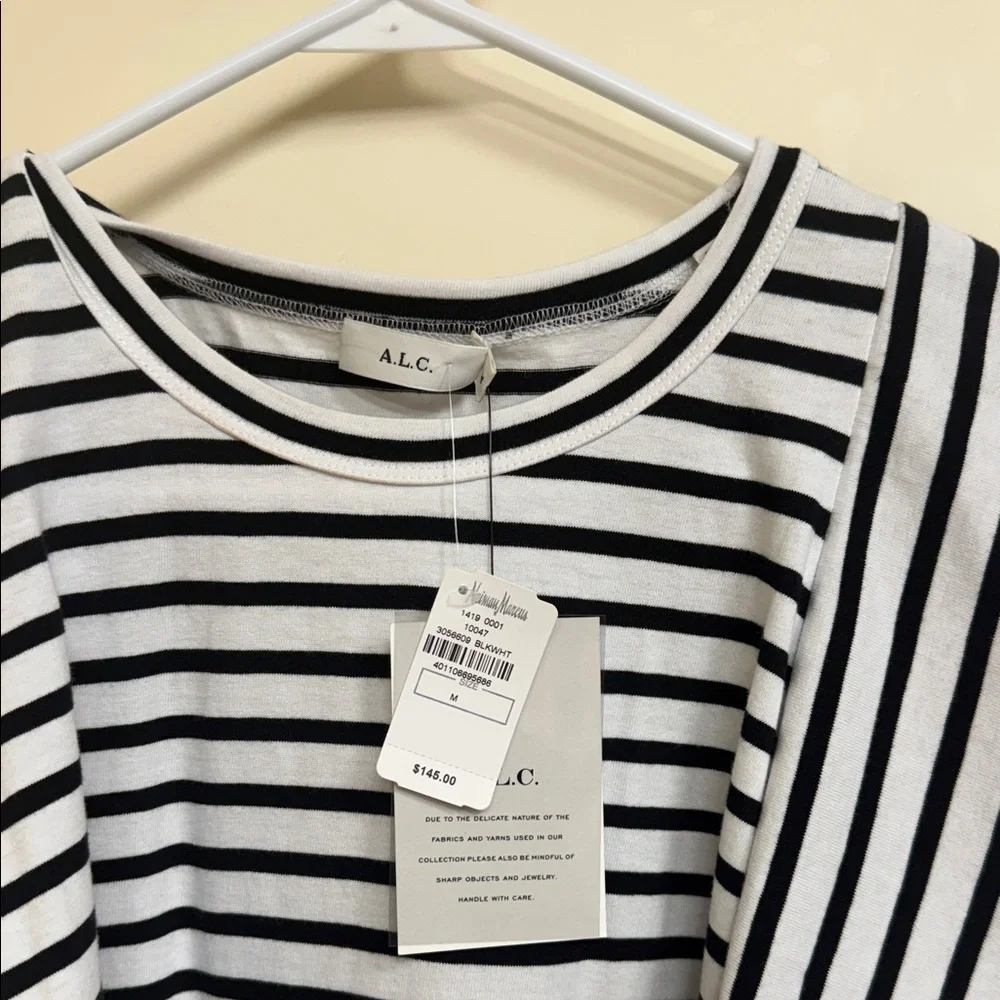 ALC Black and White Striped Women's Top - Picture 8 of 8